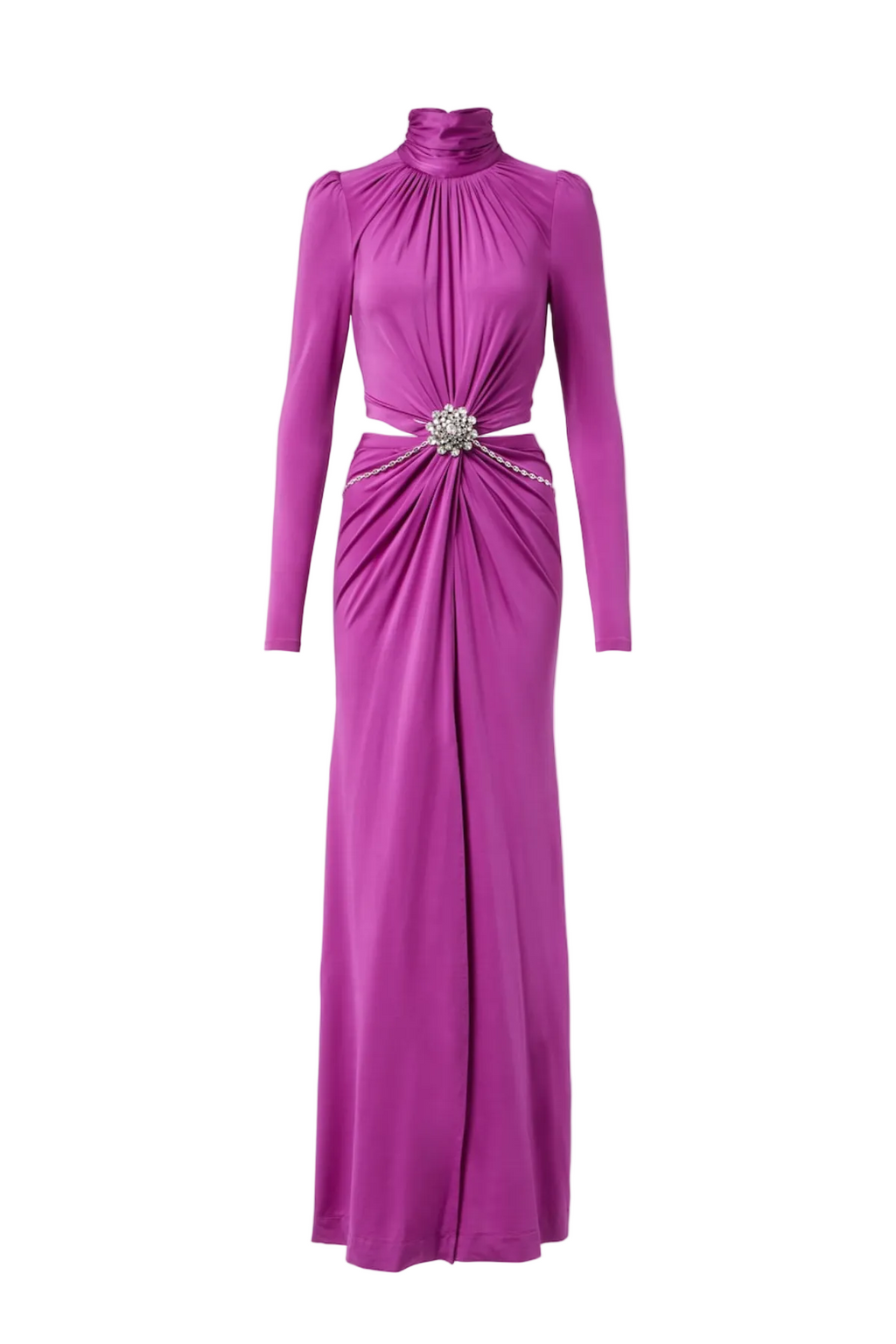 Trisa Crystal Embellished Cutout Maxi Dress - Purple Flowering Girl