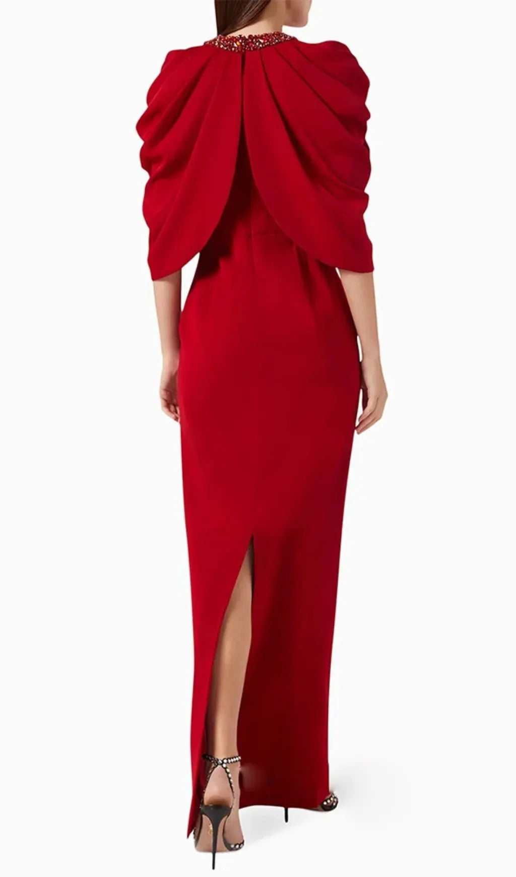 Kyû Red Diamante Maxi Dress Flowering Girl