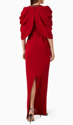 Kyû Red Diamante Maxi Dress Flowering Girl