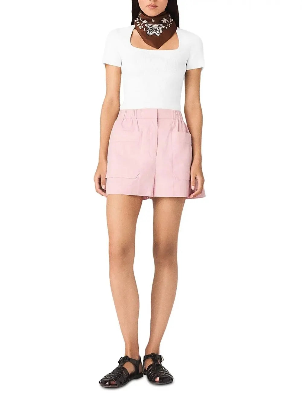 Miyo Ribbed Square Neck Sweater Flowering Girl