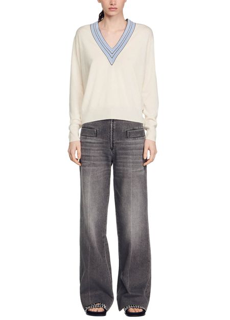 ADIEL V NECK SWEATER Flowering Girl