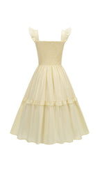 Fahari Yellow Midi Dress Flowering Girl