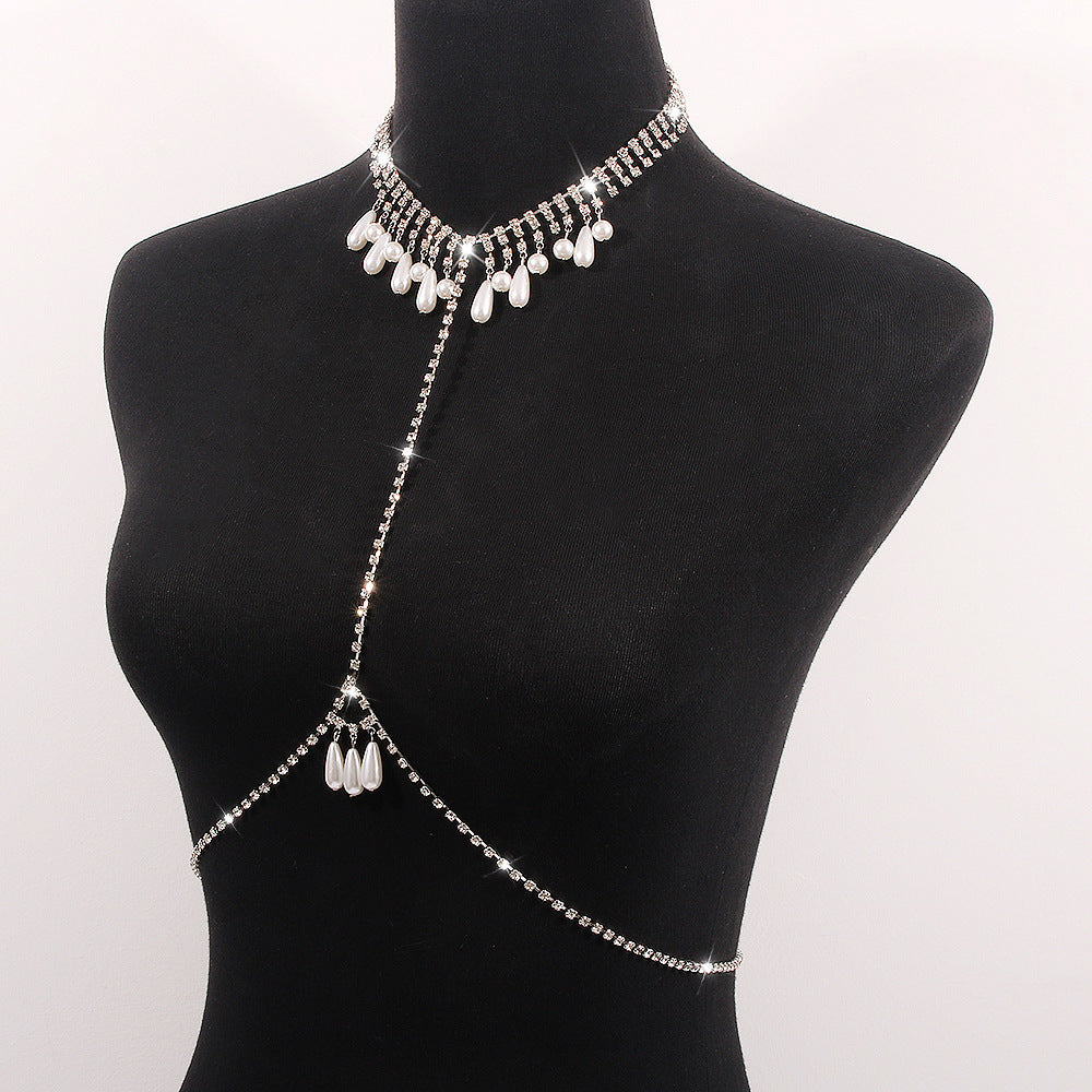 Pearl Didamond Body Chain Flowering Girl