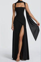 Tullulah Maxi Dress - Black Flowering Girl