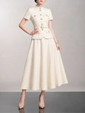 Maryam Short Sleeve Midi Dress Flowering Girl