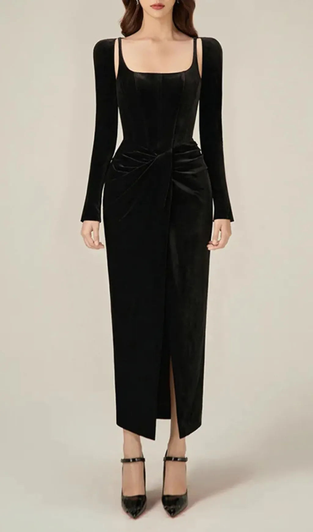Grisel Corset Long Sleeve Midi Dress Flowering Girl