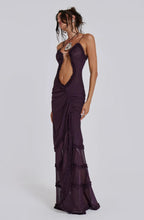 Norah Printed Maxi Dress - Purple Flowering Girl