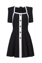 Two-Tone A-Line Knit Dress Flowering Girl