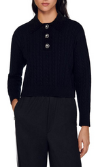 CABLE KNIT POLO NECK JUMPER Flowering Girl
