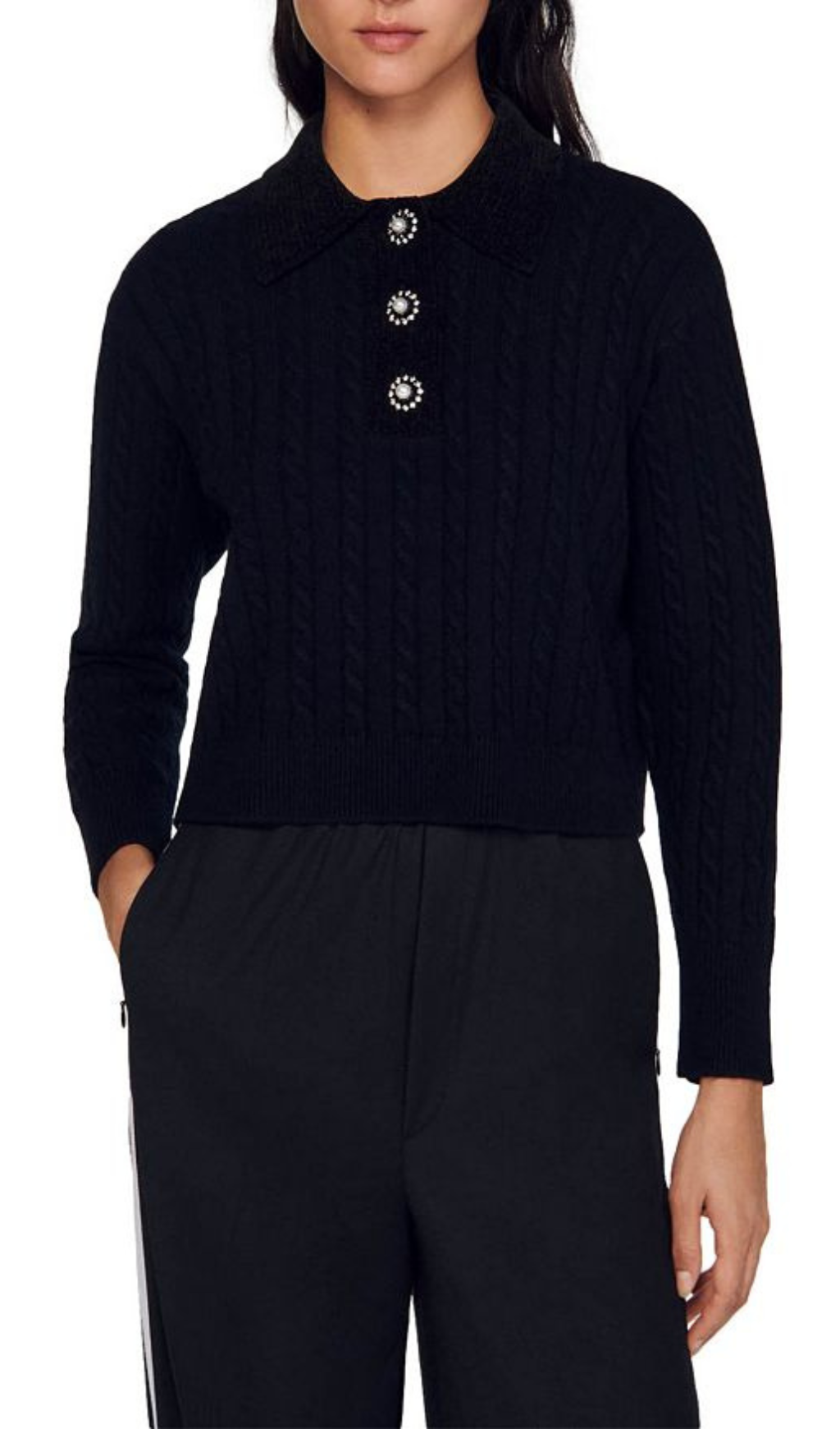 CABLE KNIT POLO NECK JUMPER Flowering Girl