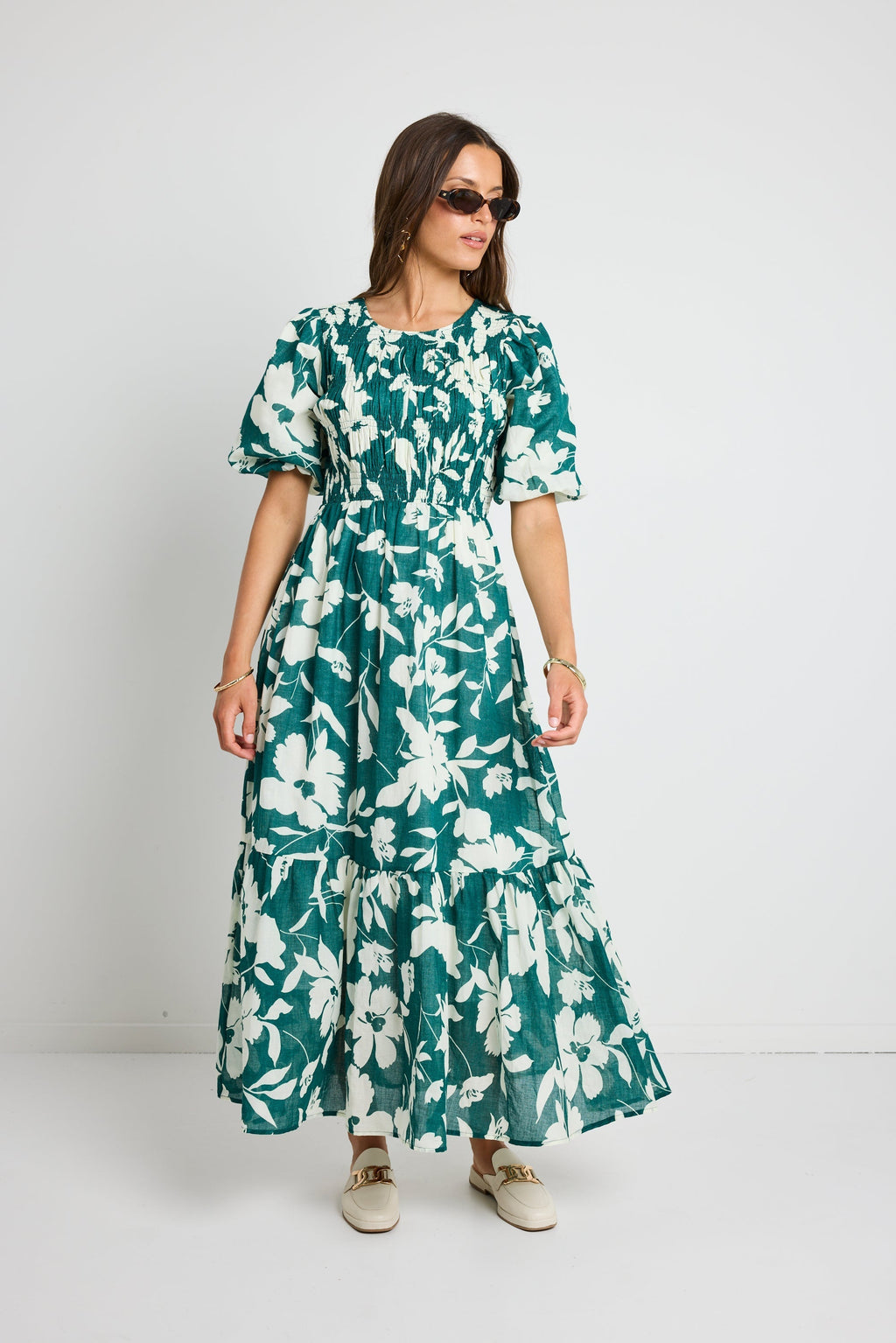 Ivy + Jack Milano Tiered Maxi Dress Flowering Girl