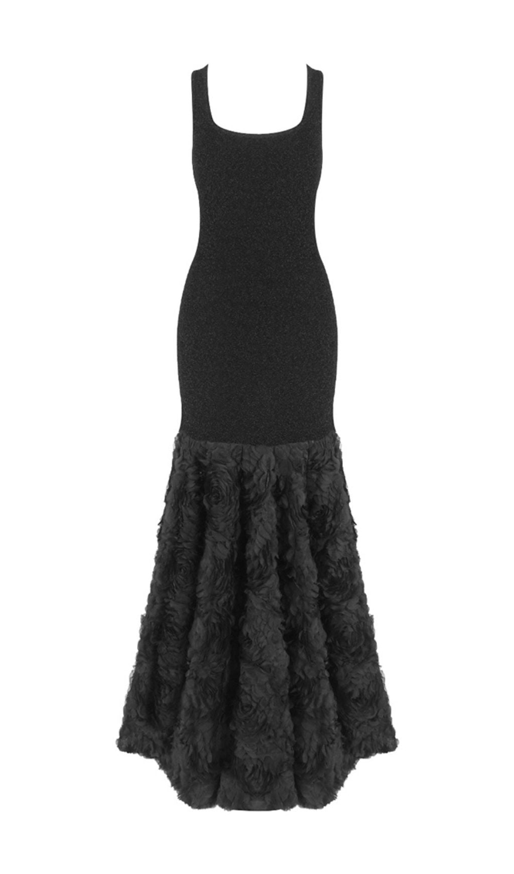 Gowan Black Strappy Flower Maxi Dress Flowering Girl