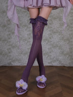 Marnie Purple Lace Stockings Flowering Girl