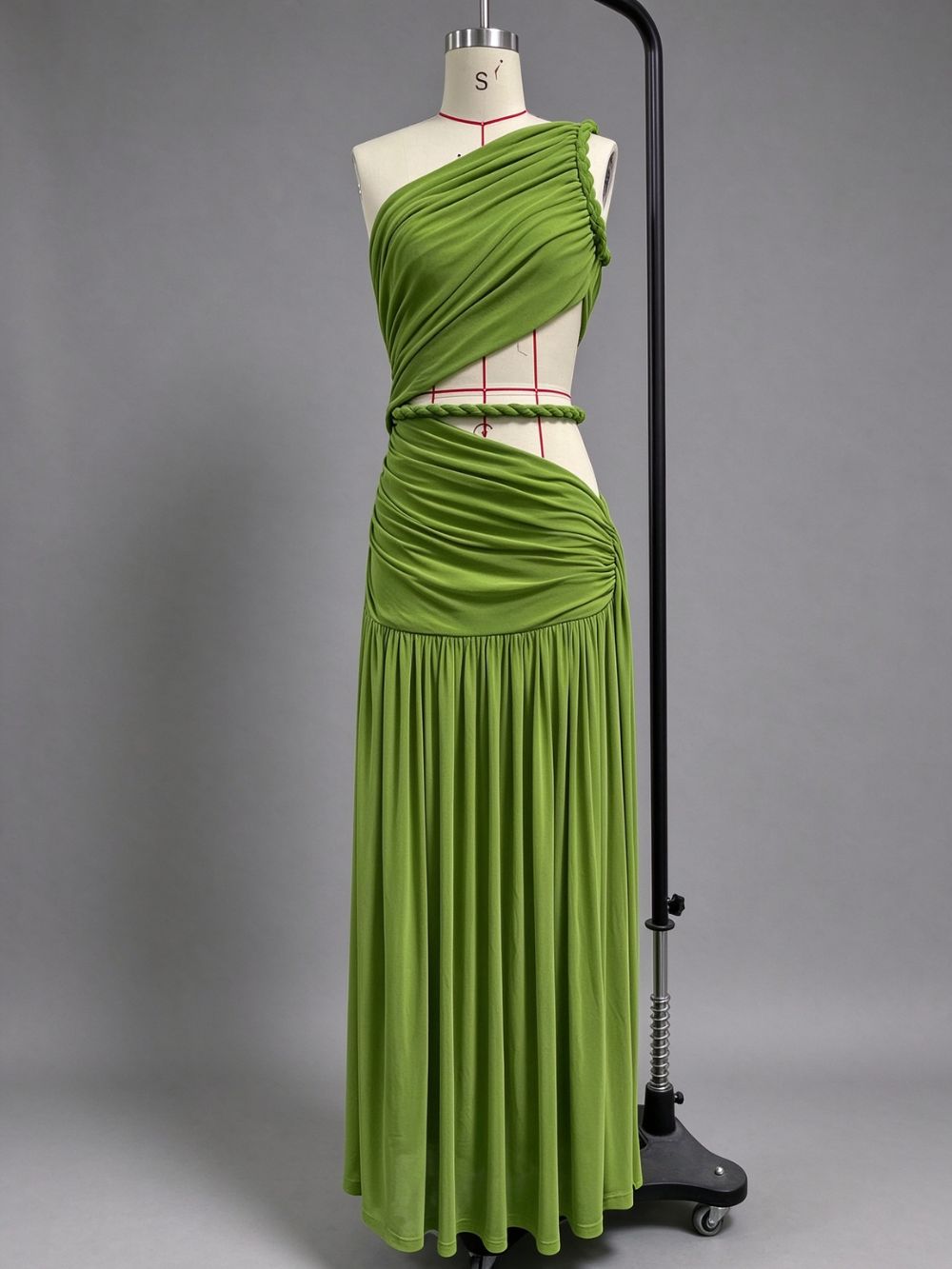 Green A-Line Gown Flowering Girl