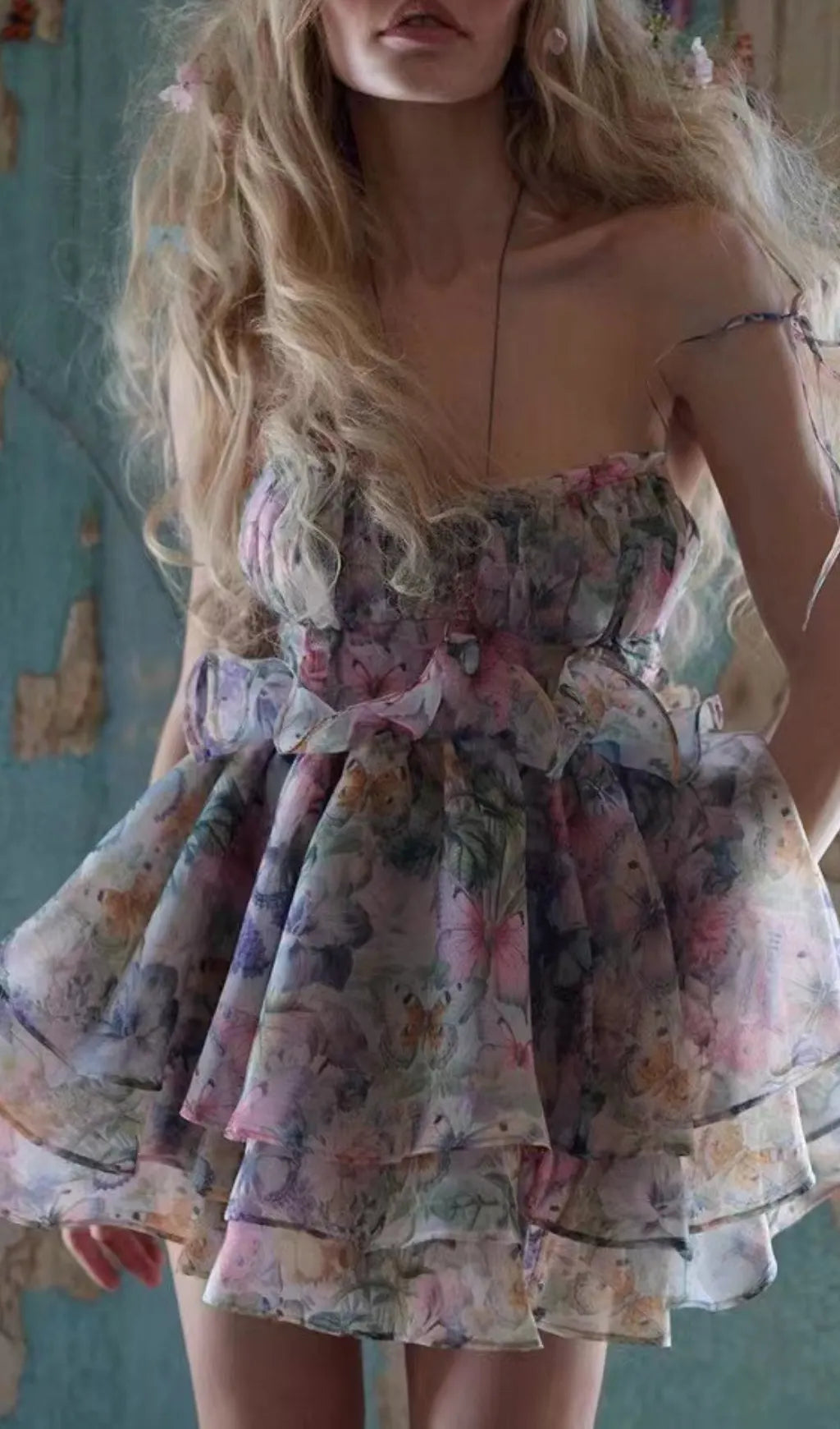 Dillian Floral Mini Dress Flowering Girl