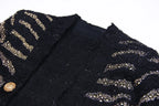 Button Knitted Blazer Flowering Girl