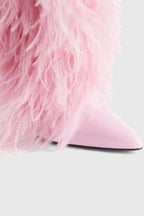 Danica Feather Knee-high Boots - Pink Flowering Girl