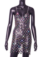 Rhinestone Hollow Body Chain Dress Flowering Girl