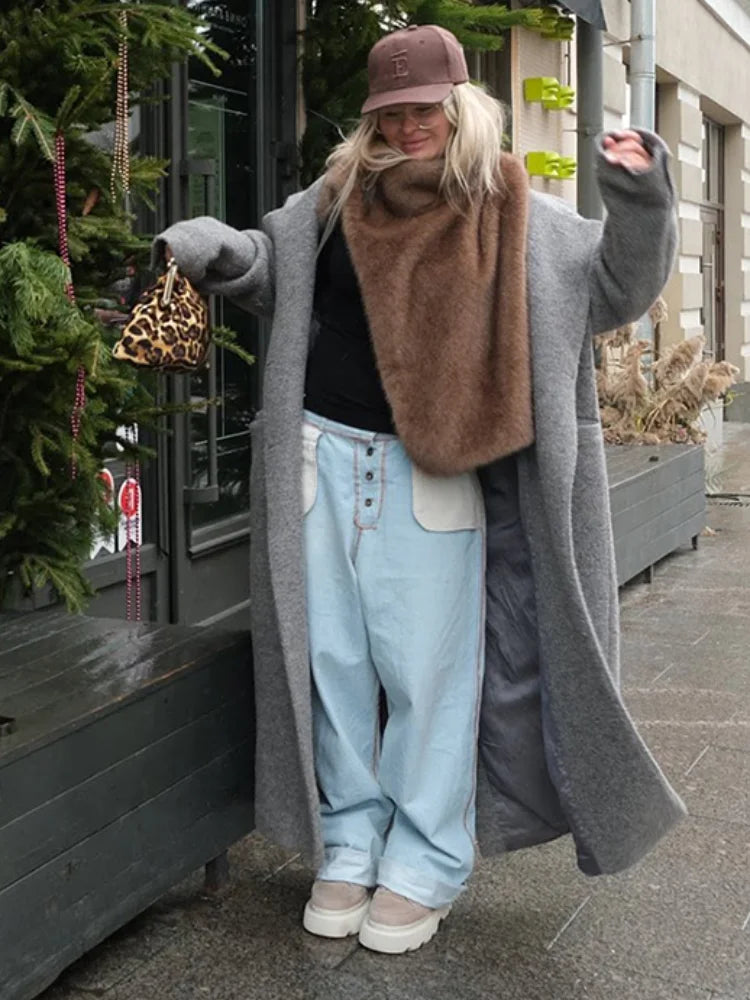 Faux Fur Vest Crop Top Flowering Girl