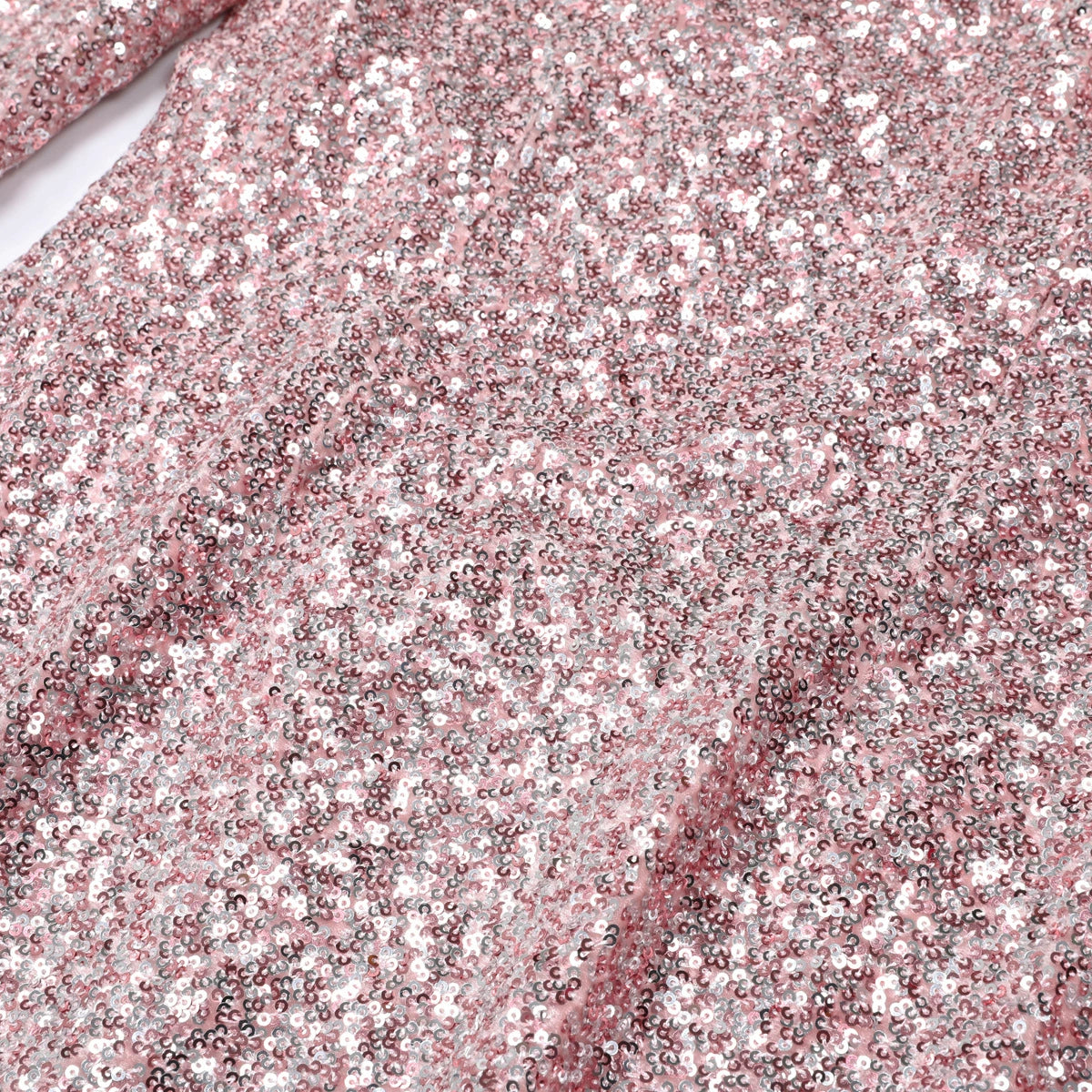 Kindred Pink Sequin Long Sleeve Mini Dress Flowering Girl