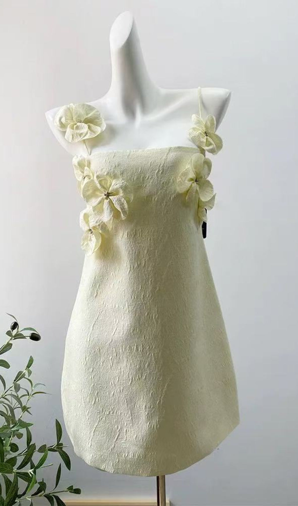 Ella Yellow Flower Mini Dress Flowering Girl