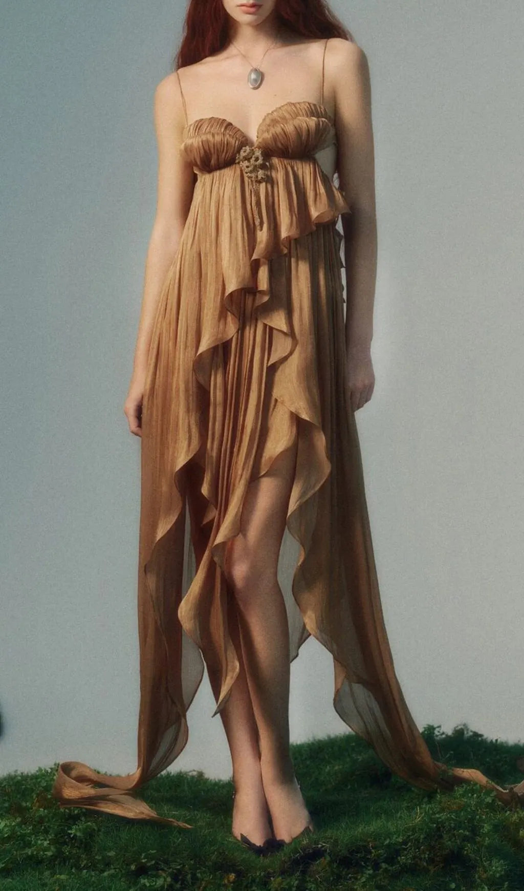 Koto Strappy Ruffle Backless Maxi Dress Flowering Girl