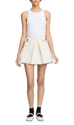 Short Box Pleated Skirt Flowering Girl