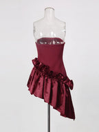 Maeve Red Strapless Mini Dress Flowering Girl