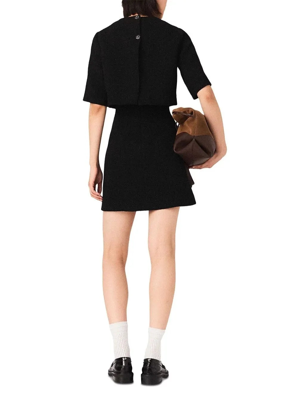 2-in-1 Shinny Tweed Dress Flowering Girl