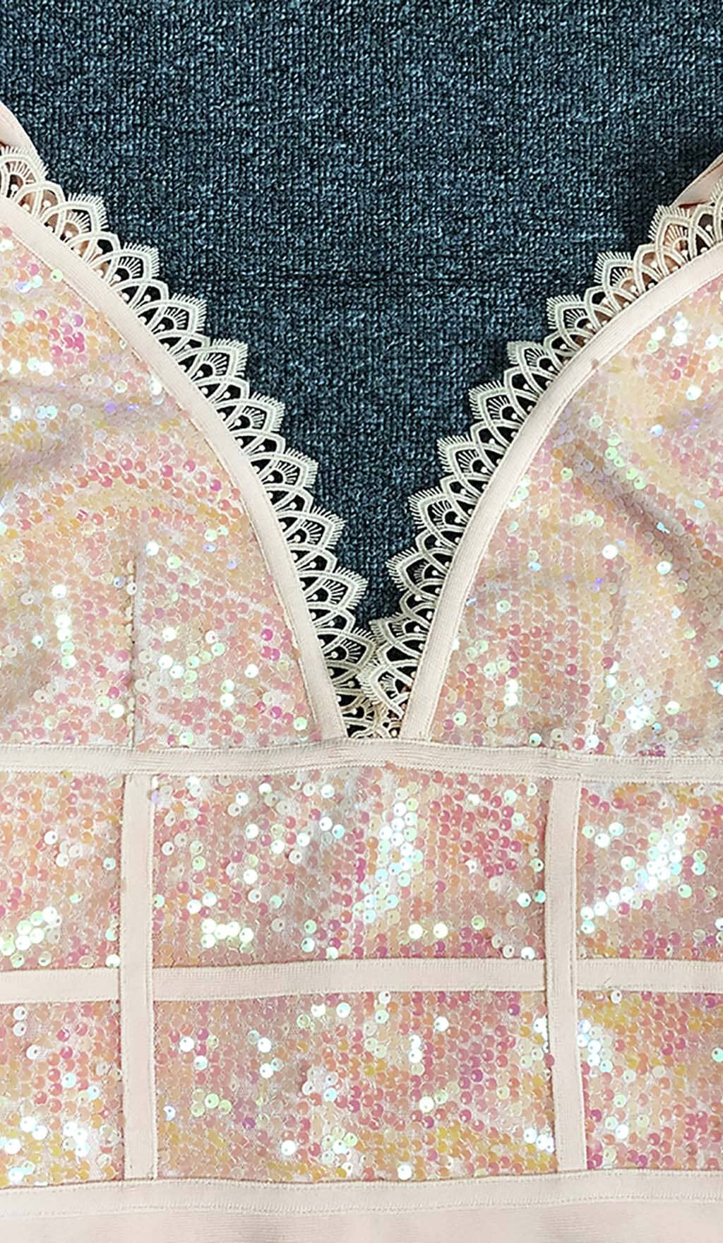 Sequin Irregular Midi Dress In Pink Flowering Girl