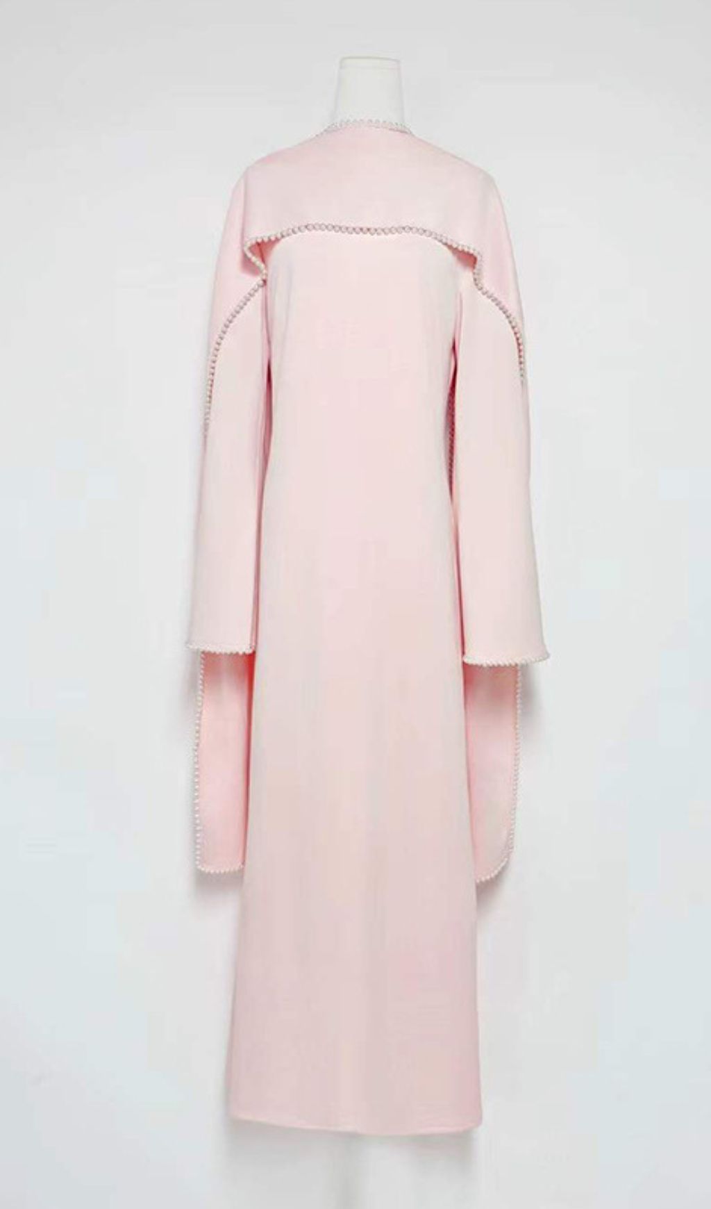 Hidi Pink Shawl Long Sleeve Maxi Dress Flowering Girl