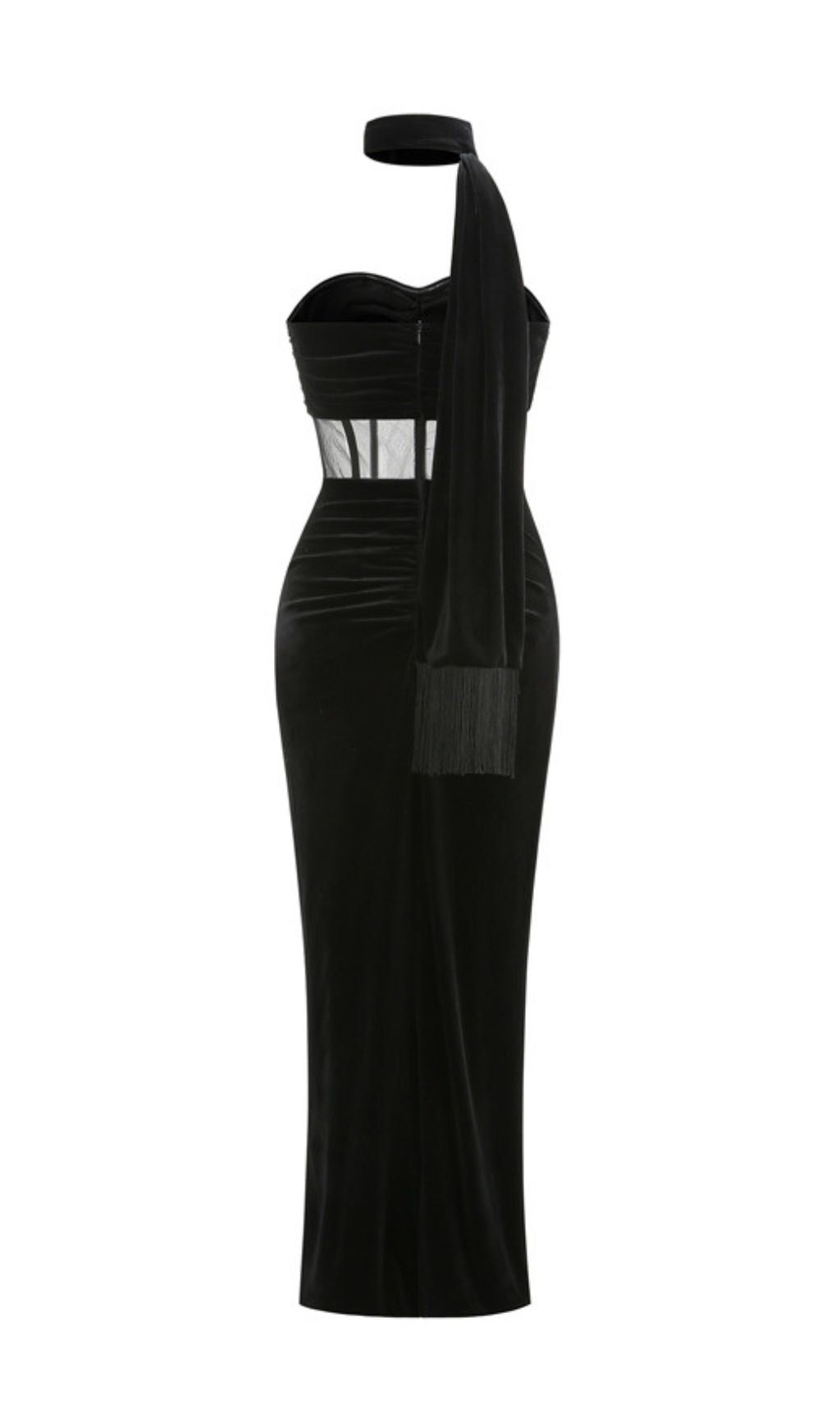Kahlani Black Strapless Corset Maxi Dress Flowering Girl