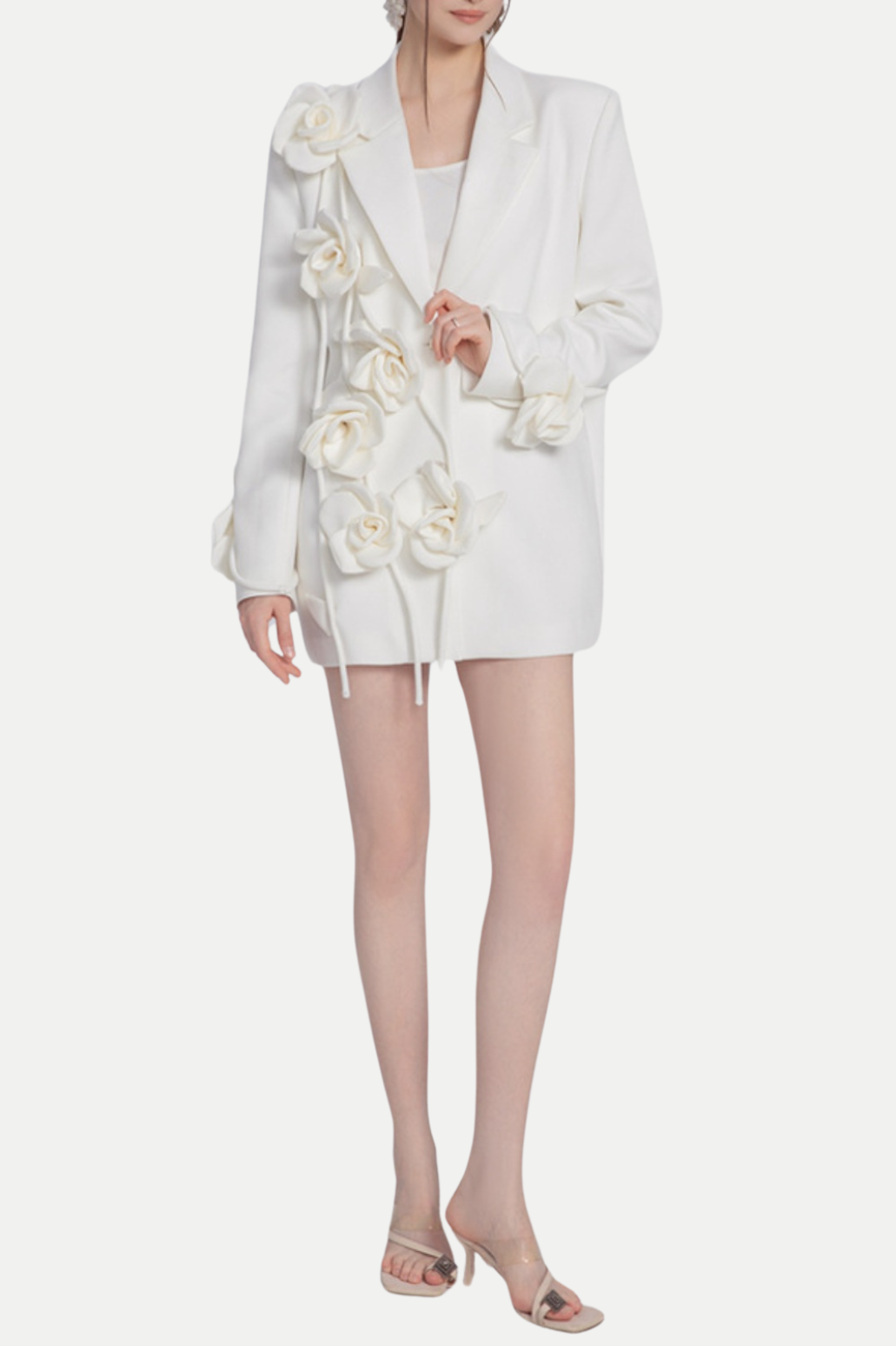 Enira Floral Fringe Blazer Flowering Girl