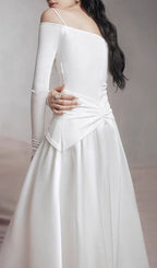 Cailin Long Sleeve Ruched Maxi Dress Flowering Girl