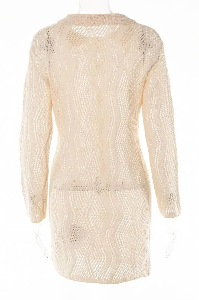 Basis Crochet Button-Up Cover-Up Flowering Girl