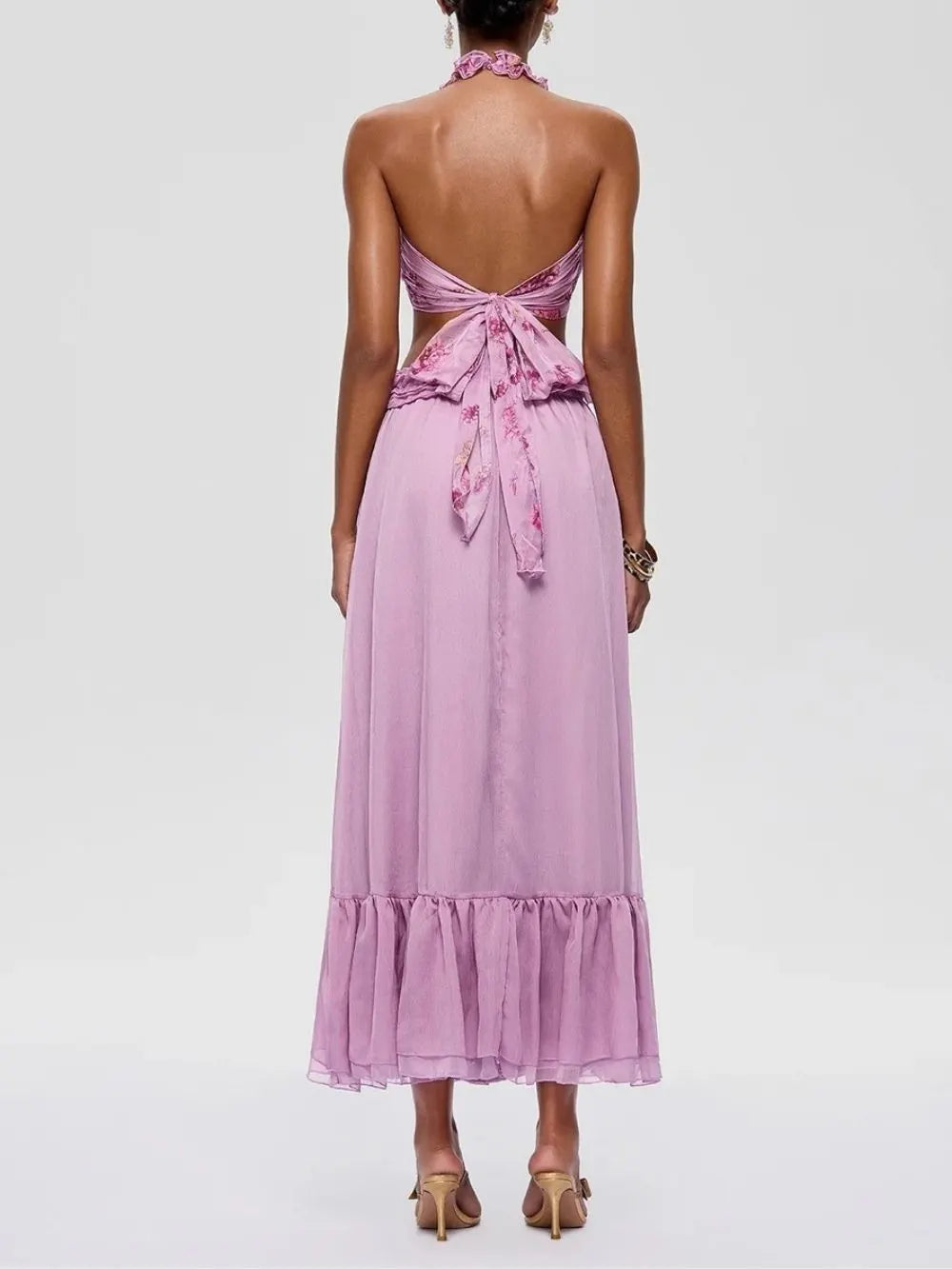 Pramix Halterneck Floral Skirt Set Flowering Girl