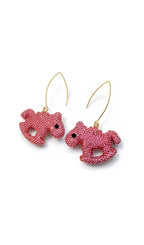 Leilany Pink Animal Earrings Flowering Girl