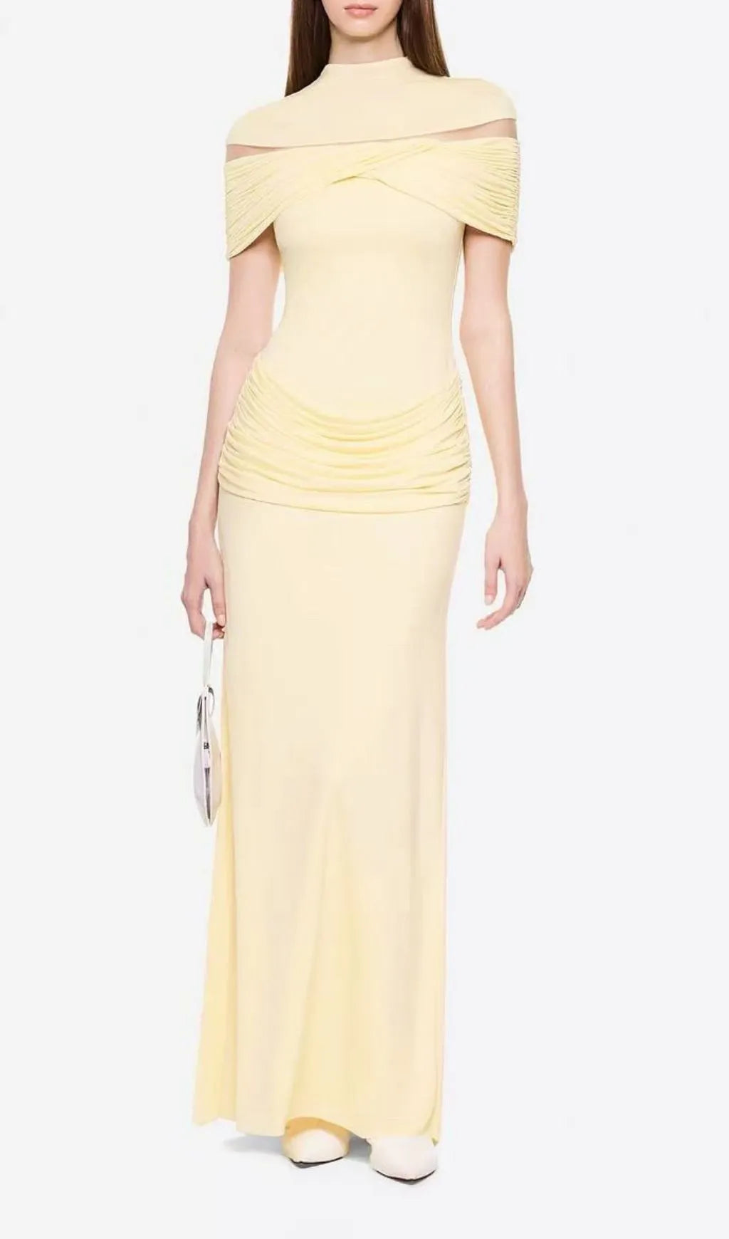 Karima Ruched Maxi Dress Flowering Girl