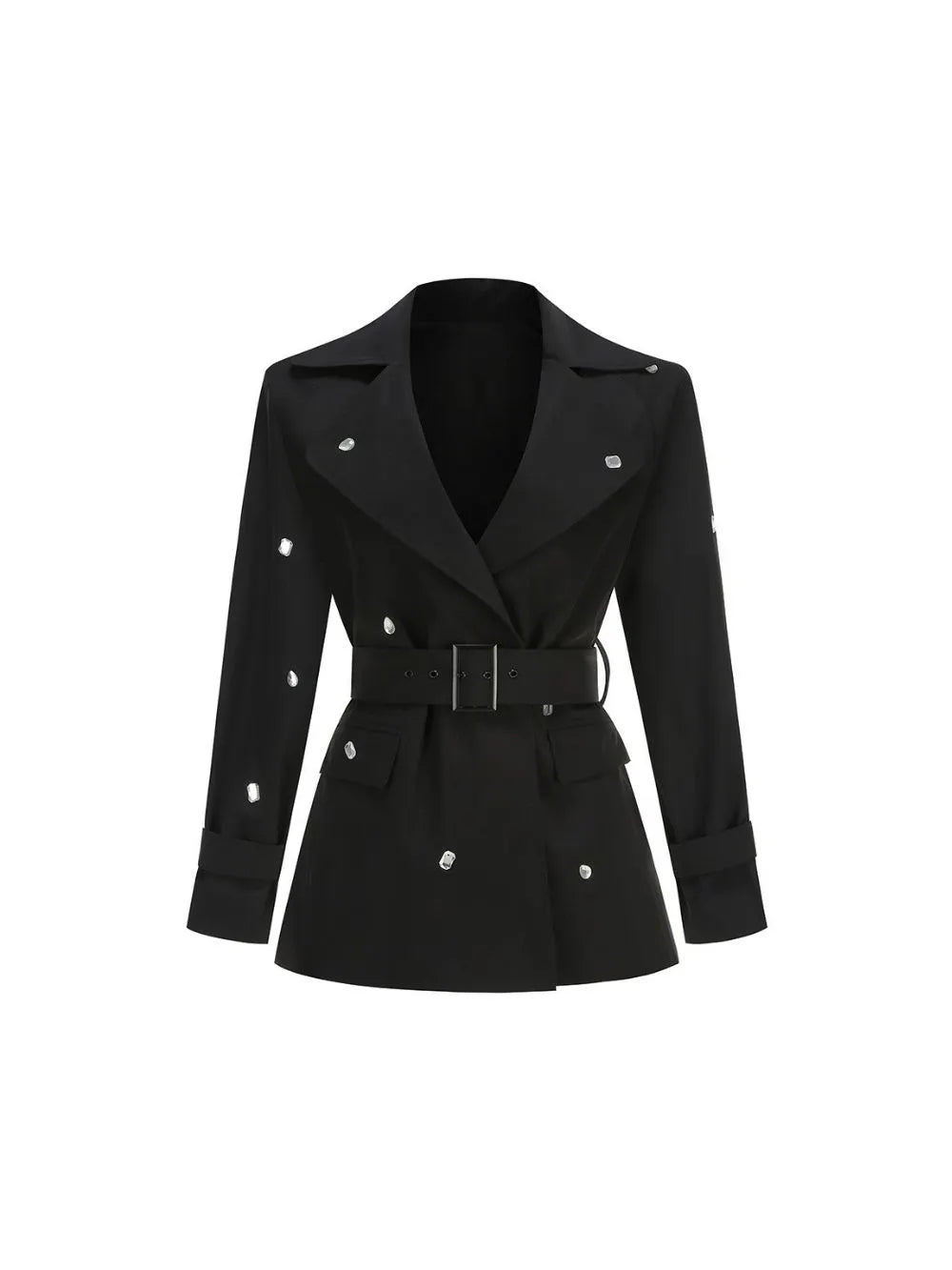 Malika Black Rhinestone Blazer Dress Flowering Girl