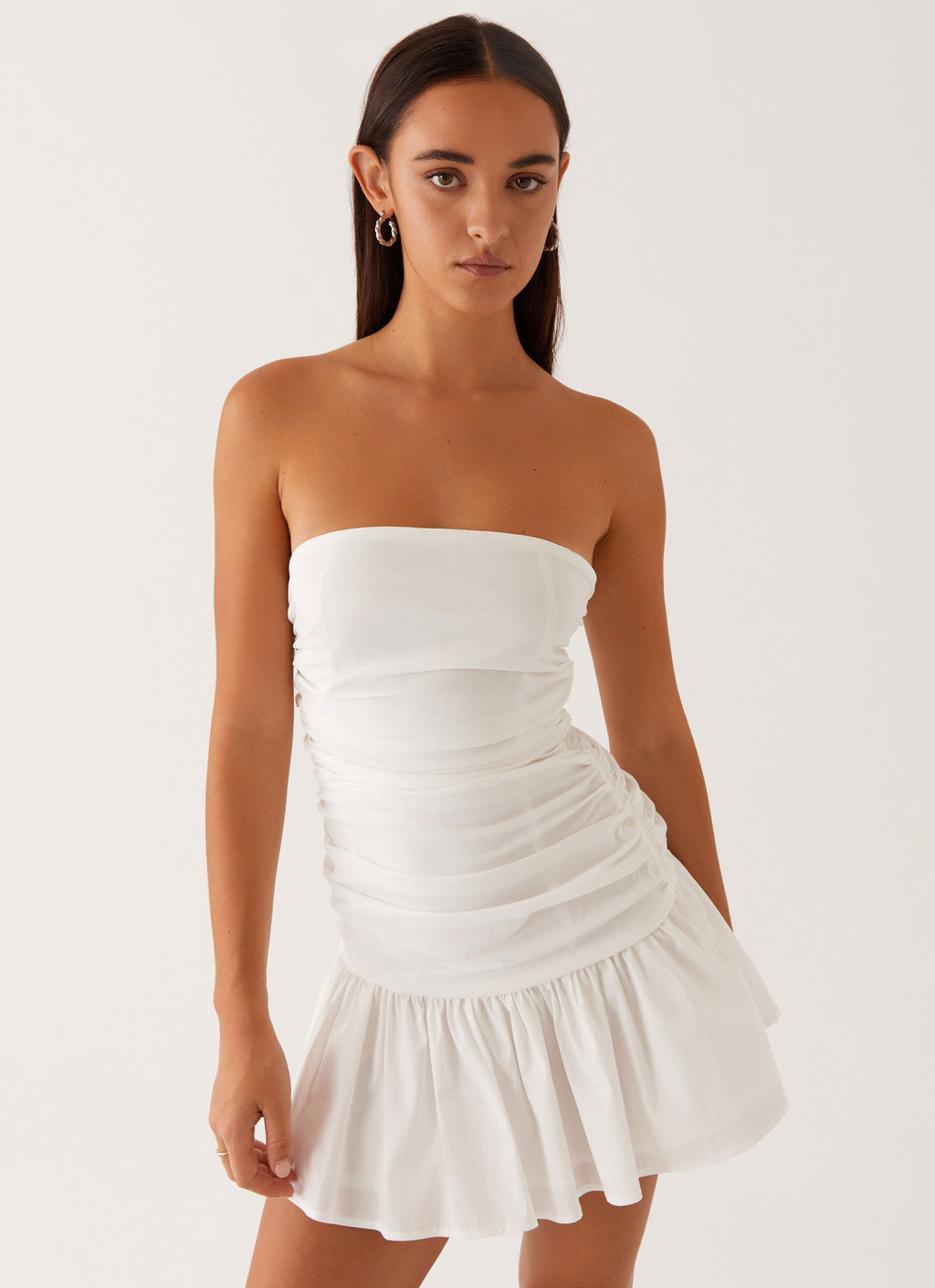 Carmel Mini Dress - White Flowering Girl