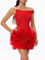 Raxelle Pearl Bandage Mini Dress Flowering Girl