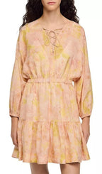 Flower Print Short Dress Flowering Girl
