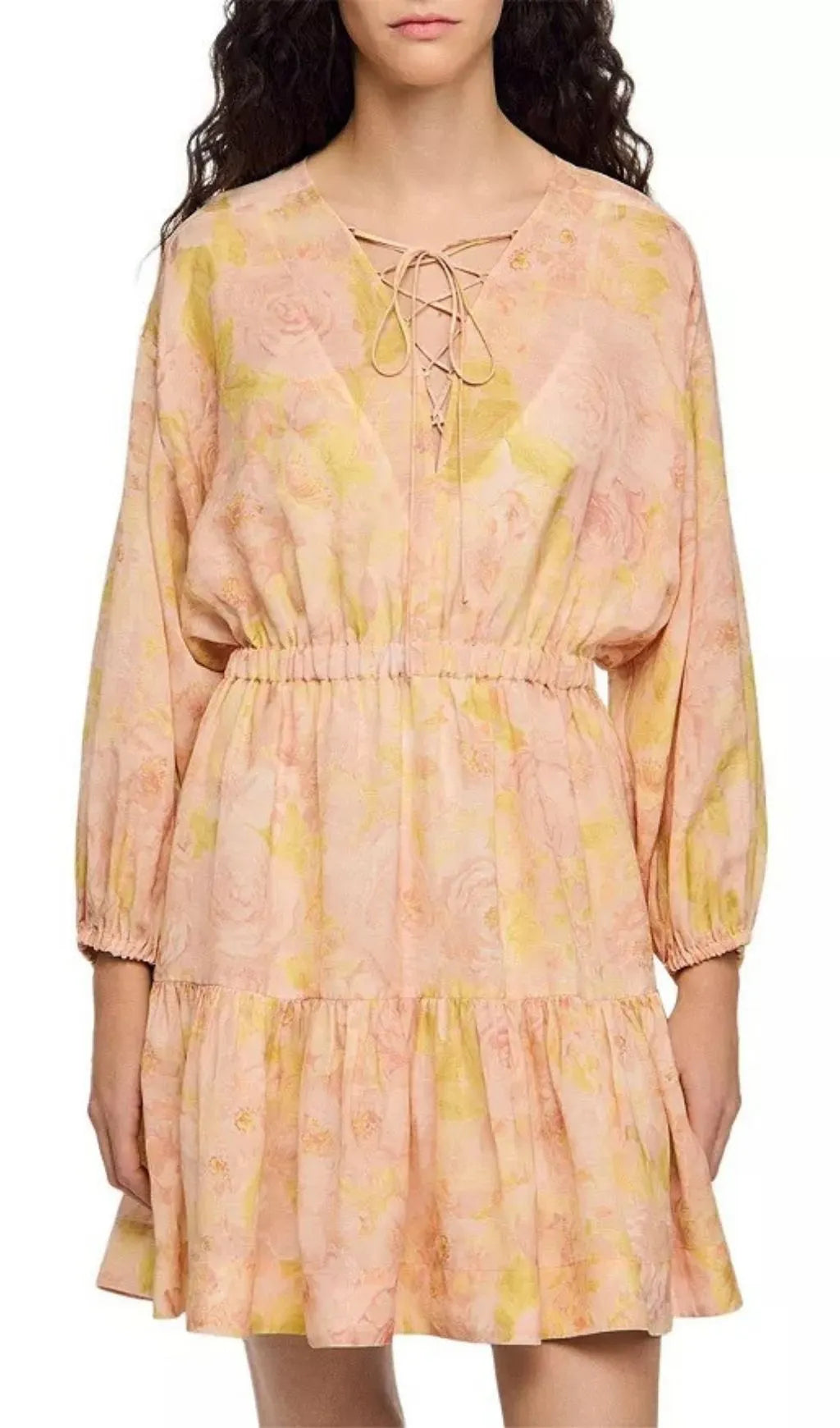 Flower Print Short Dress Flowering Girl