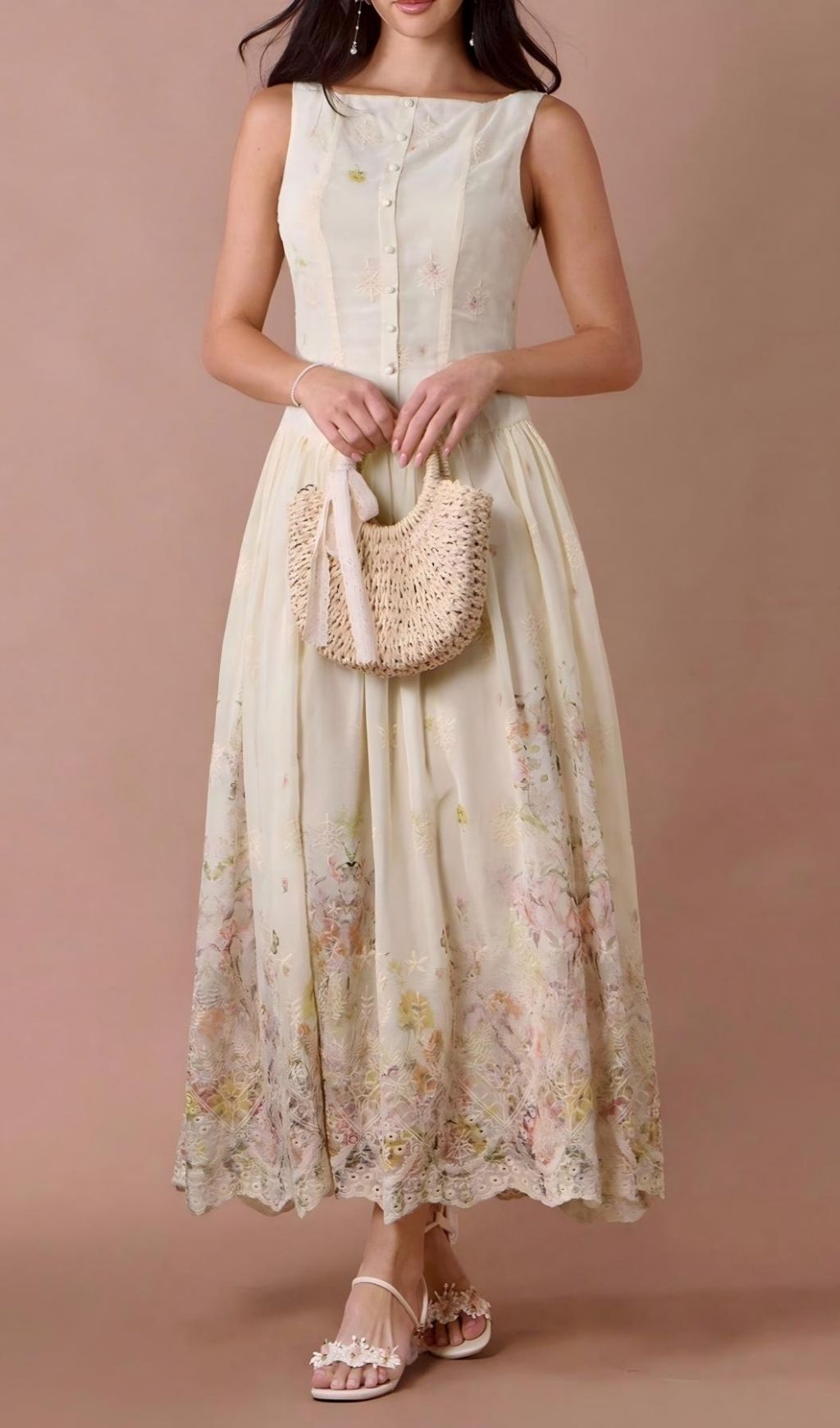 Lanai Sleeveless Printed Maxi Dress Flowering Girl