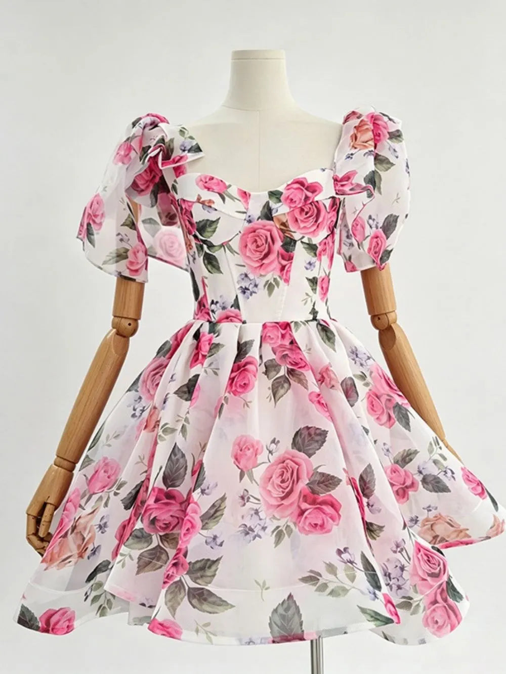 Madra Floral Printed Mini Dress Flowering Girl