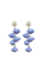 Alejandra Violet Pearl Flower Earrings Flowering Girl