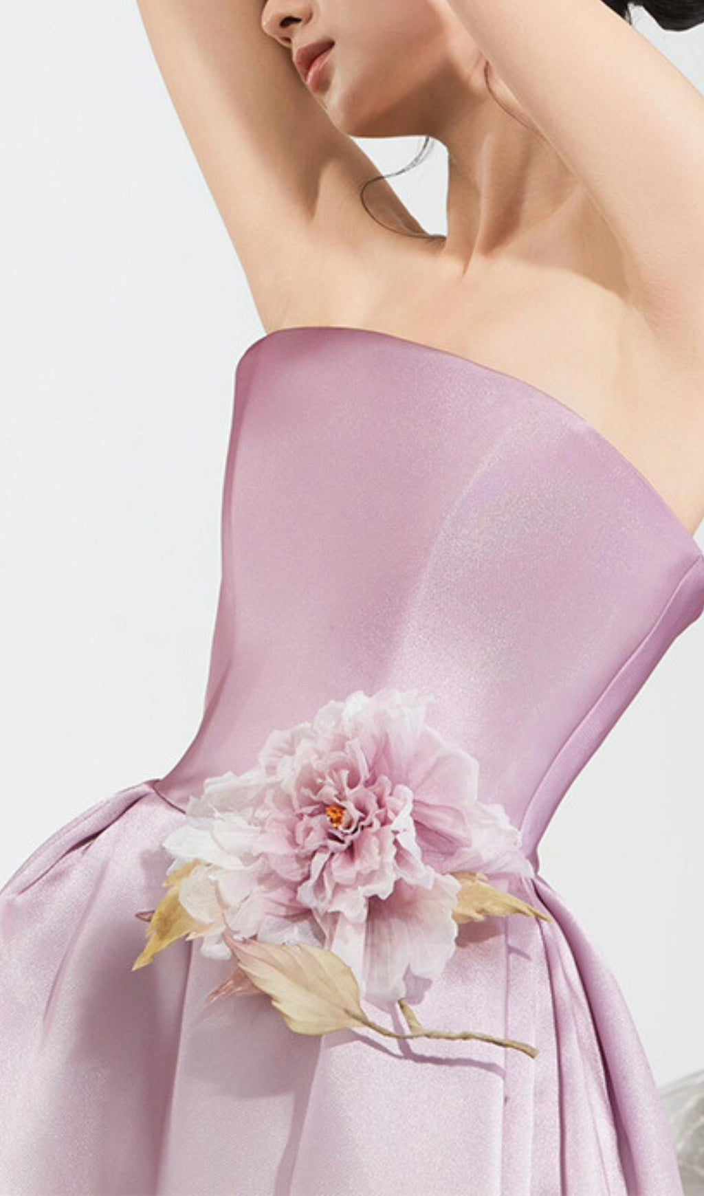 Biddy Pink Strapless Flower Gown Flowering Girl