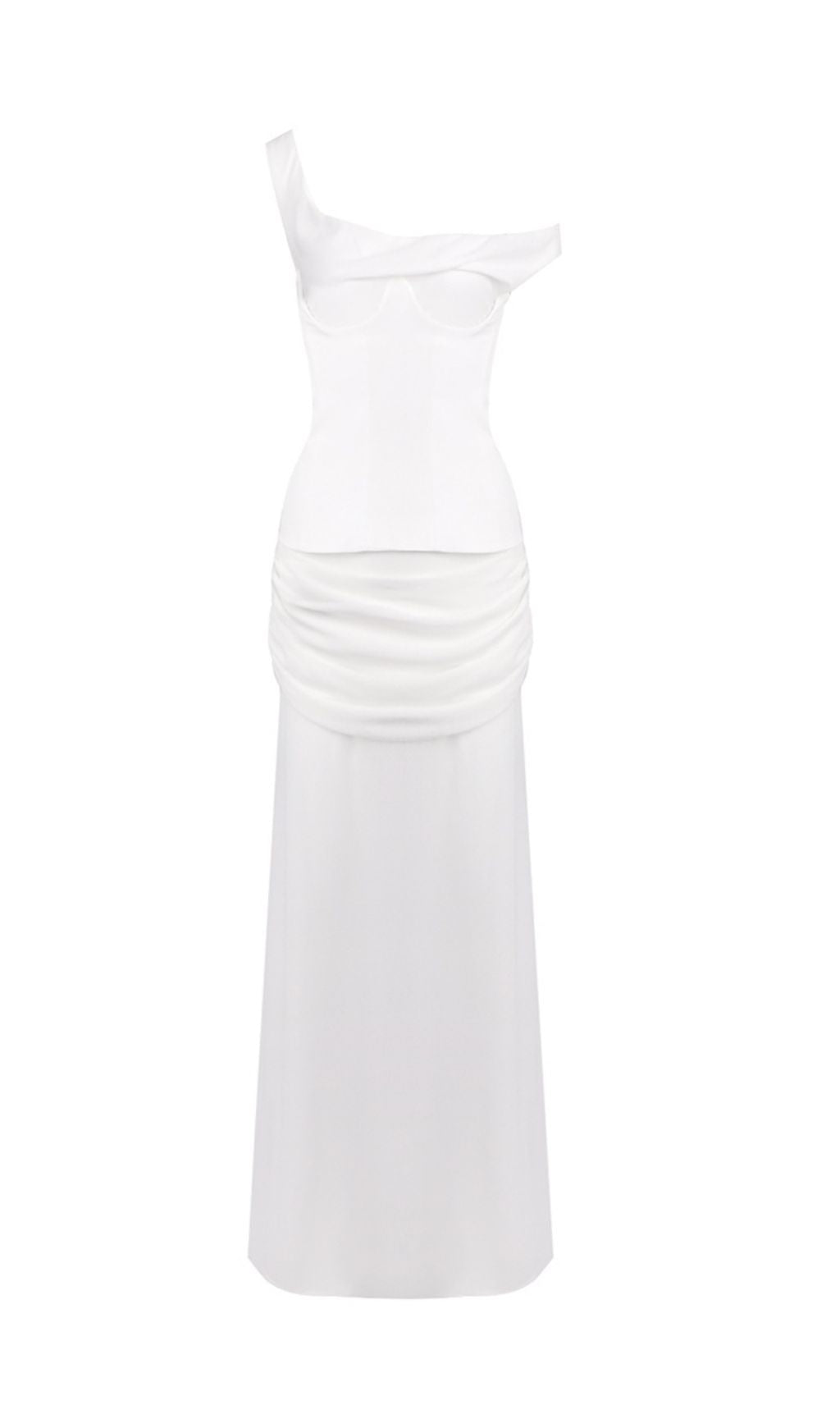 Istas White Corset Maxi Dress Flowering Girl