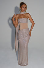 Beverly Maxi Dress - Nude Flowering Girl