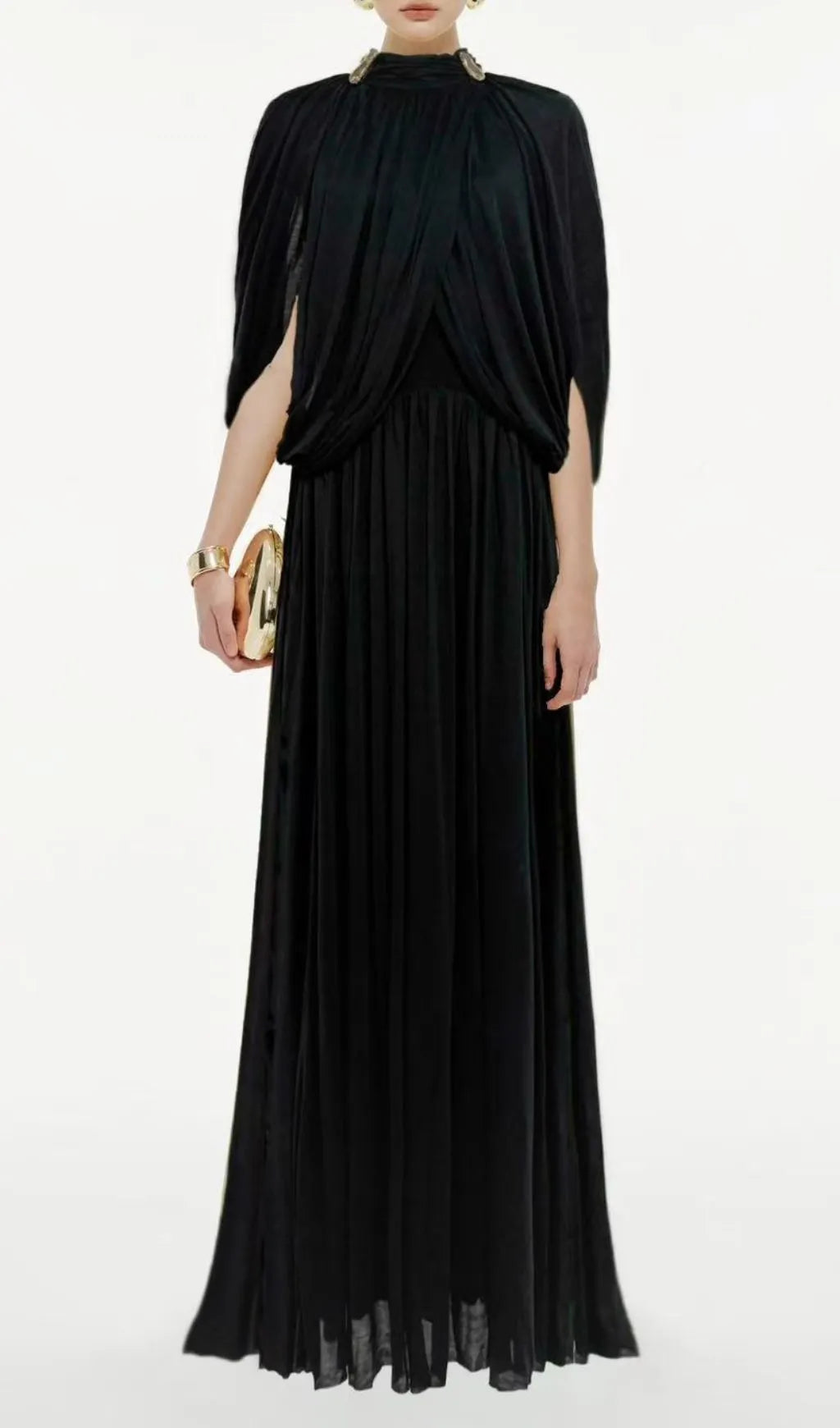 Jodell Pleated Maxi Dress Flowering Girl